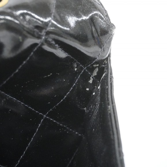 Chanel Shoulder Bag Matelasse Patent Leather Black Women's - Picture 9 of 16